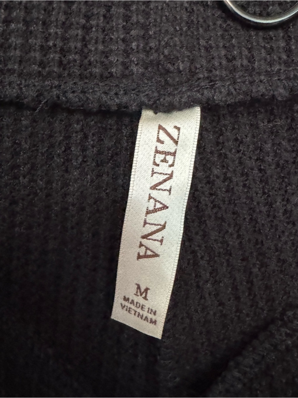 Zenana Black Waffle Knit Wide Leg Lounge Pants NWOT Medium - Picture 5 of 6
